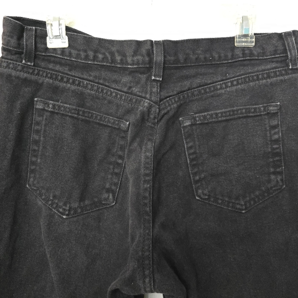 Vintage Y2K Jeans Women's Size 14 Tall Faded Glory Black Denim Mom Made In USA - Picture 4 of 9